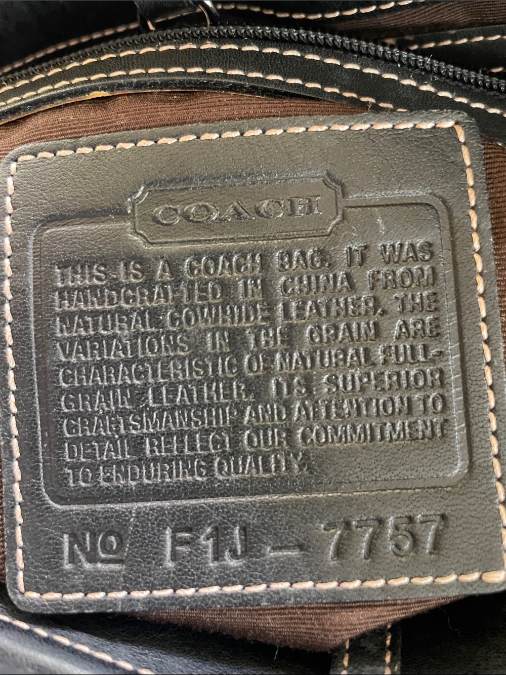 Coach Classic Tote Black Leather  Bag - Elegant Everyday Carry - Picture 3 of 11